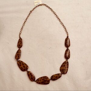 Macy’s animal print long statement necklace